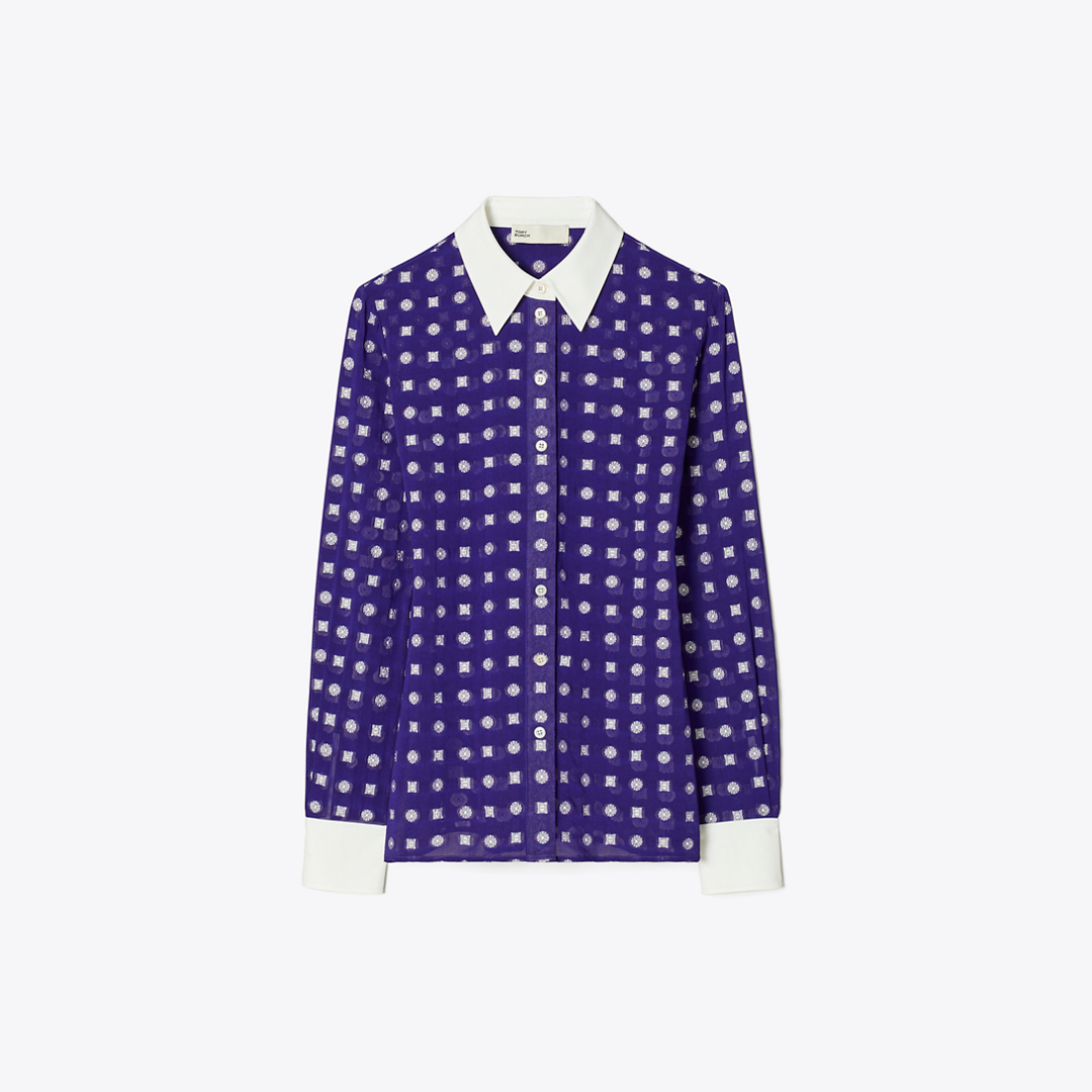 Colorblock Jacquard Shirt