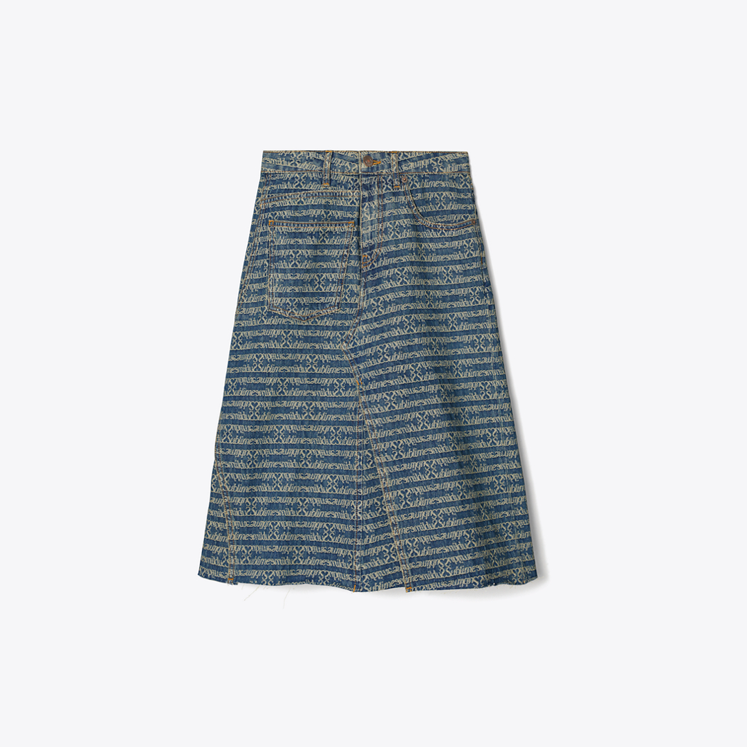 Deconstructed Denim Skirt