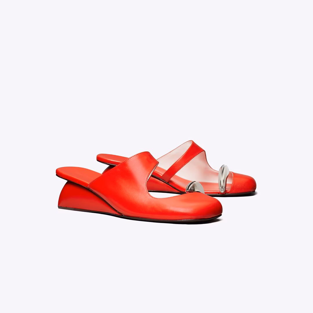Pierced Mule Wedge