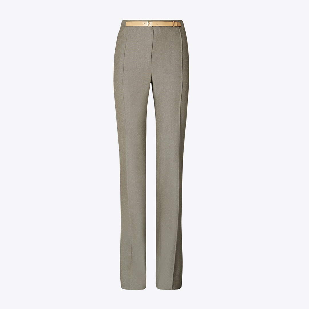High-Waisted Wool Pants
