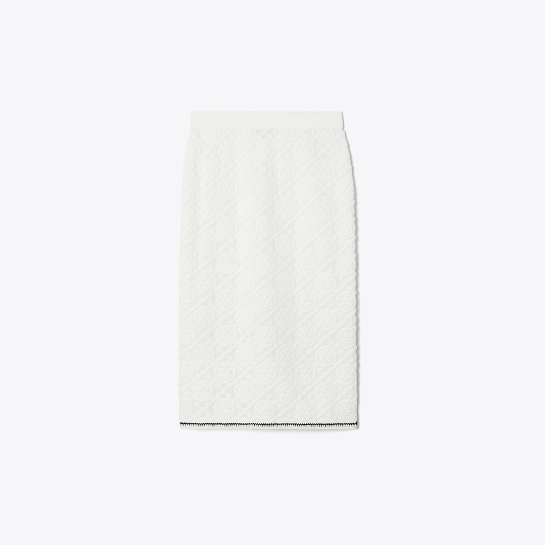 Cotton Logo Lace Skirt
