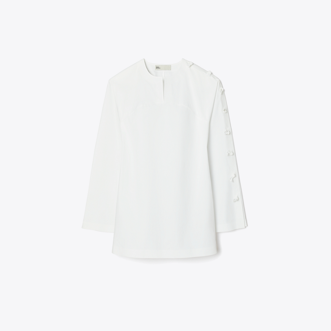 Cotton Poplin Knot Tunic by Tory Burch