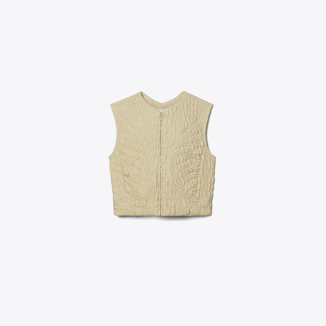 Cropped Wool Silk Top