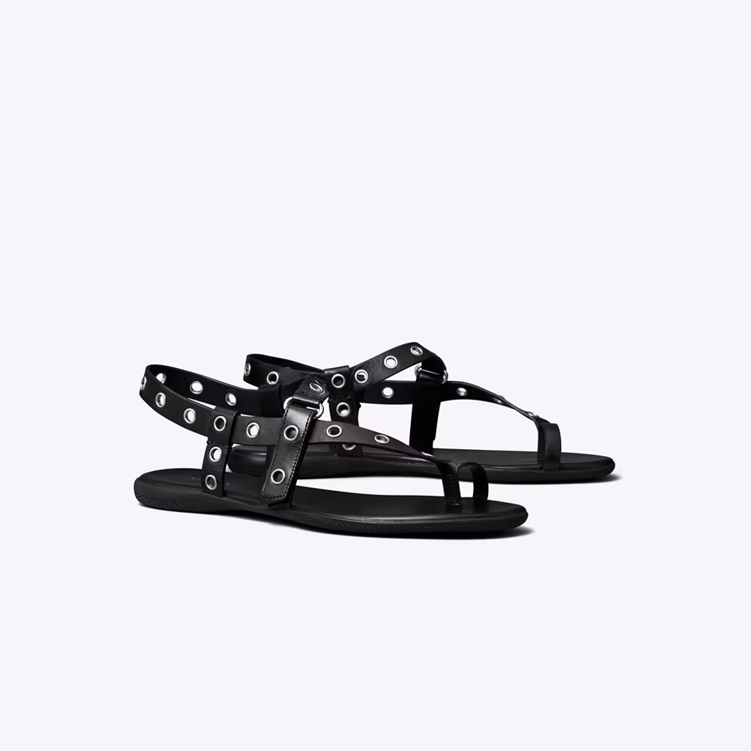 Eyelet Toe Ring Sandal by Tory Burch