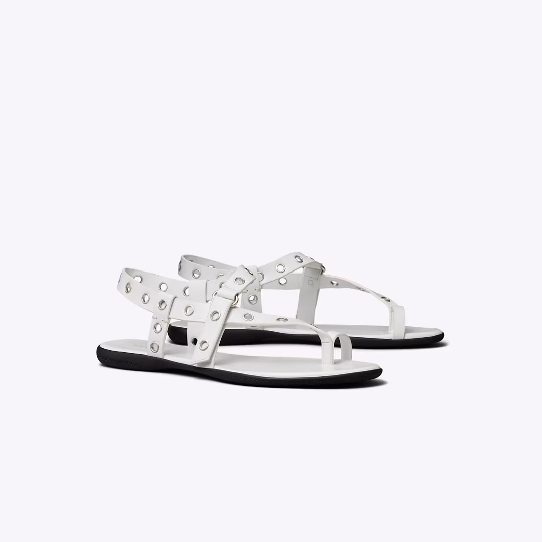 Eyelet Toe Ring Sandal