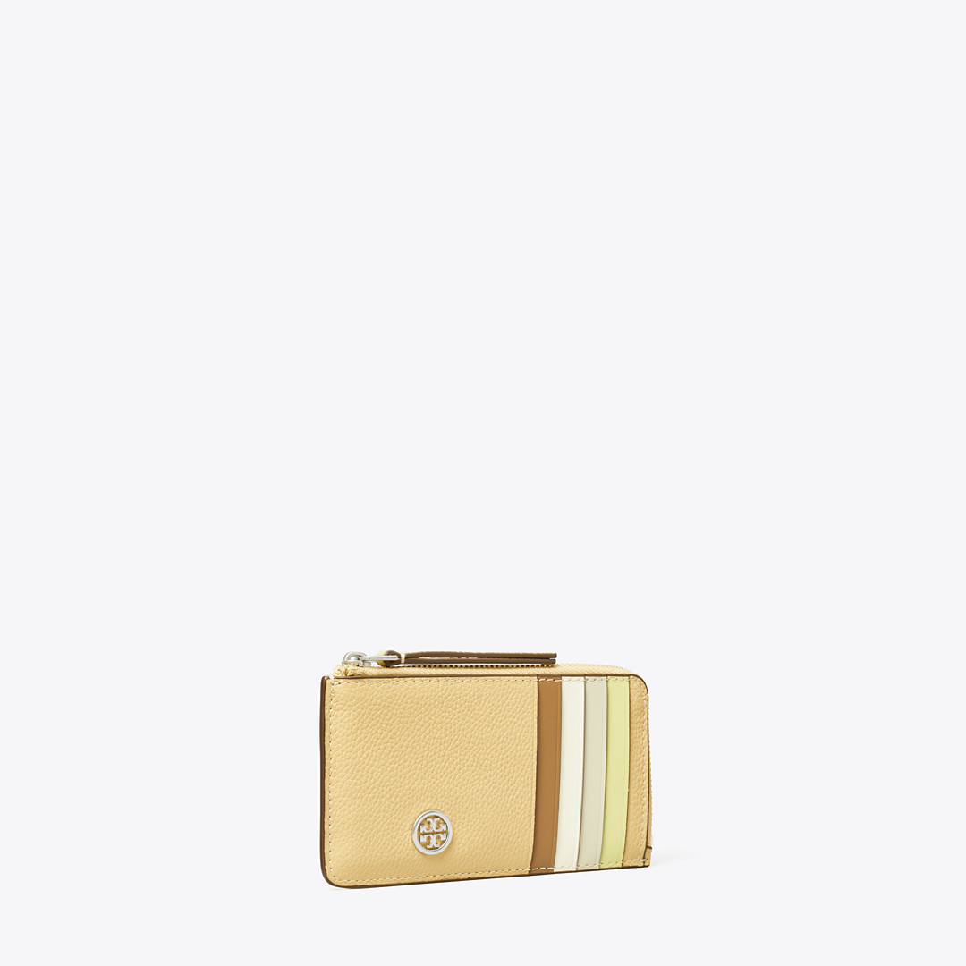 Robinson Pebbled Top-Zip Card Case