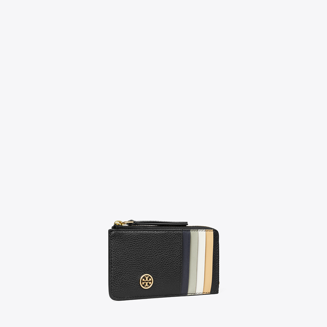 Robinson Pebbled Top-Zip Card Case