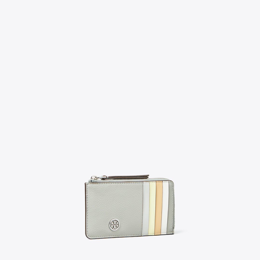 Robinson Pebbled Top-Zip Card Case