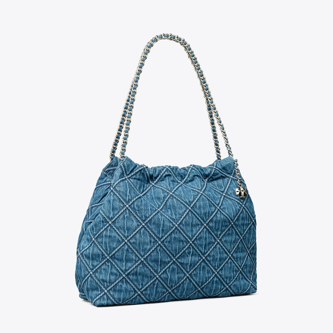 Fleming Soft Denim Hobo Bag