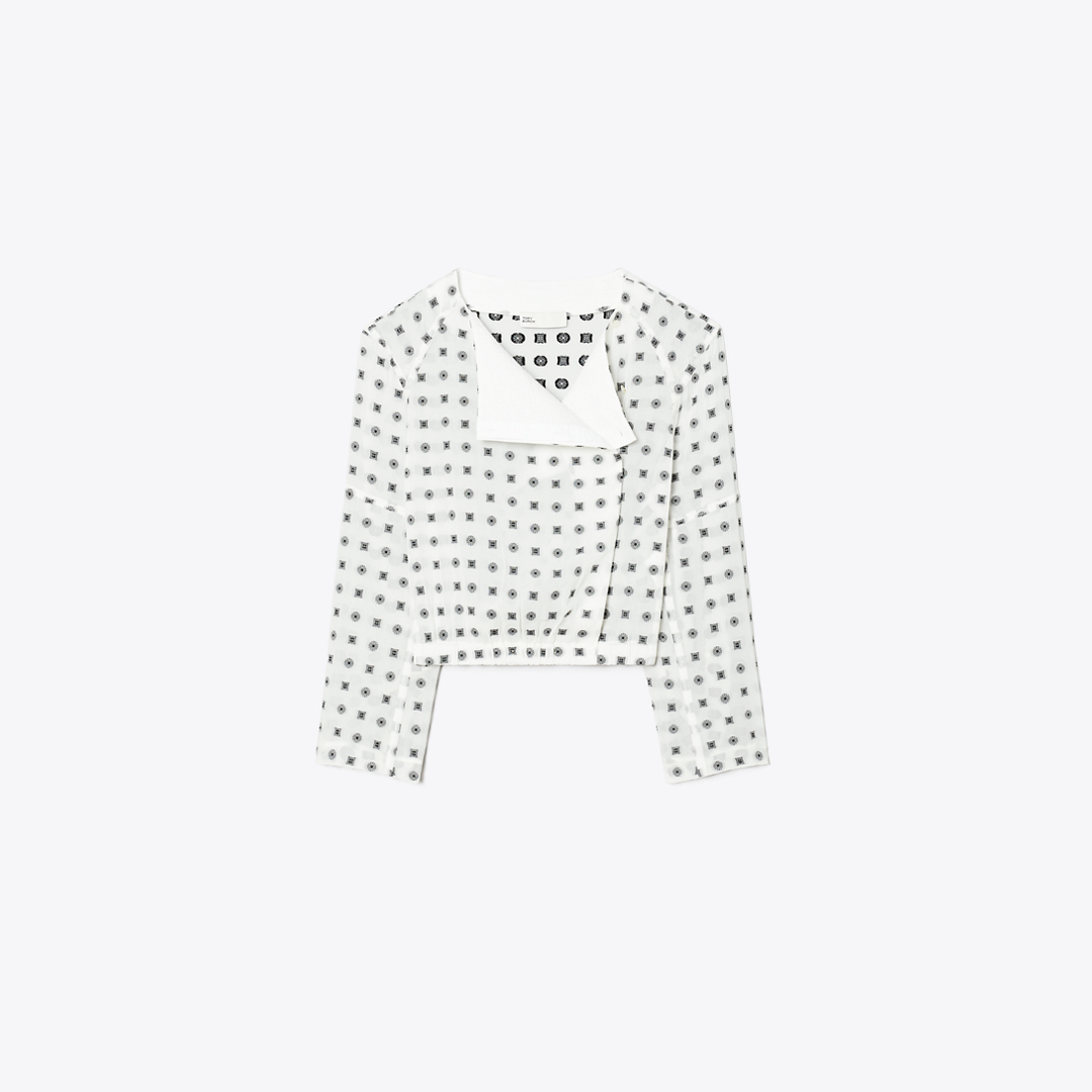 Jacquard Wrap Top