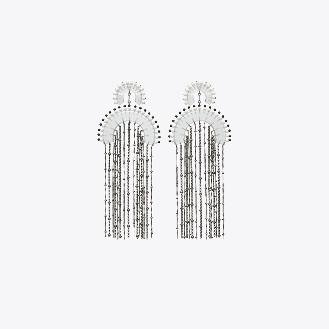 Beaded Fringe Earrings