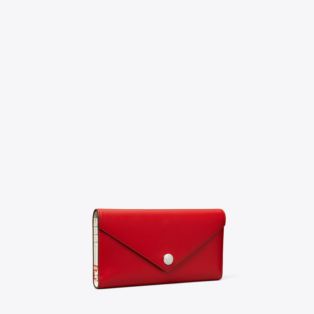 Leather Envelope Long Wallet