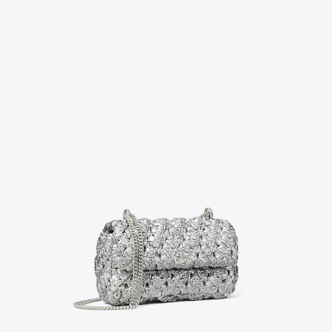 Mini Kira Woven Flap Bag by Tory Burch
