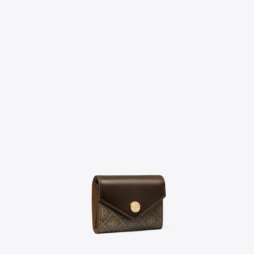 T Monogram Coated Canvas Small Envelope Wallet