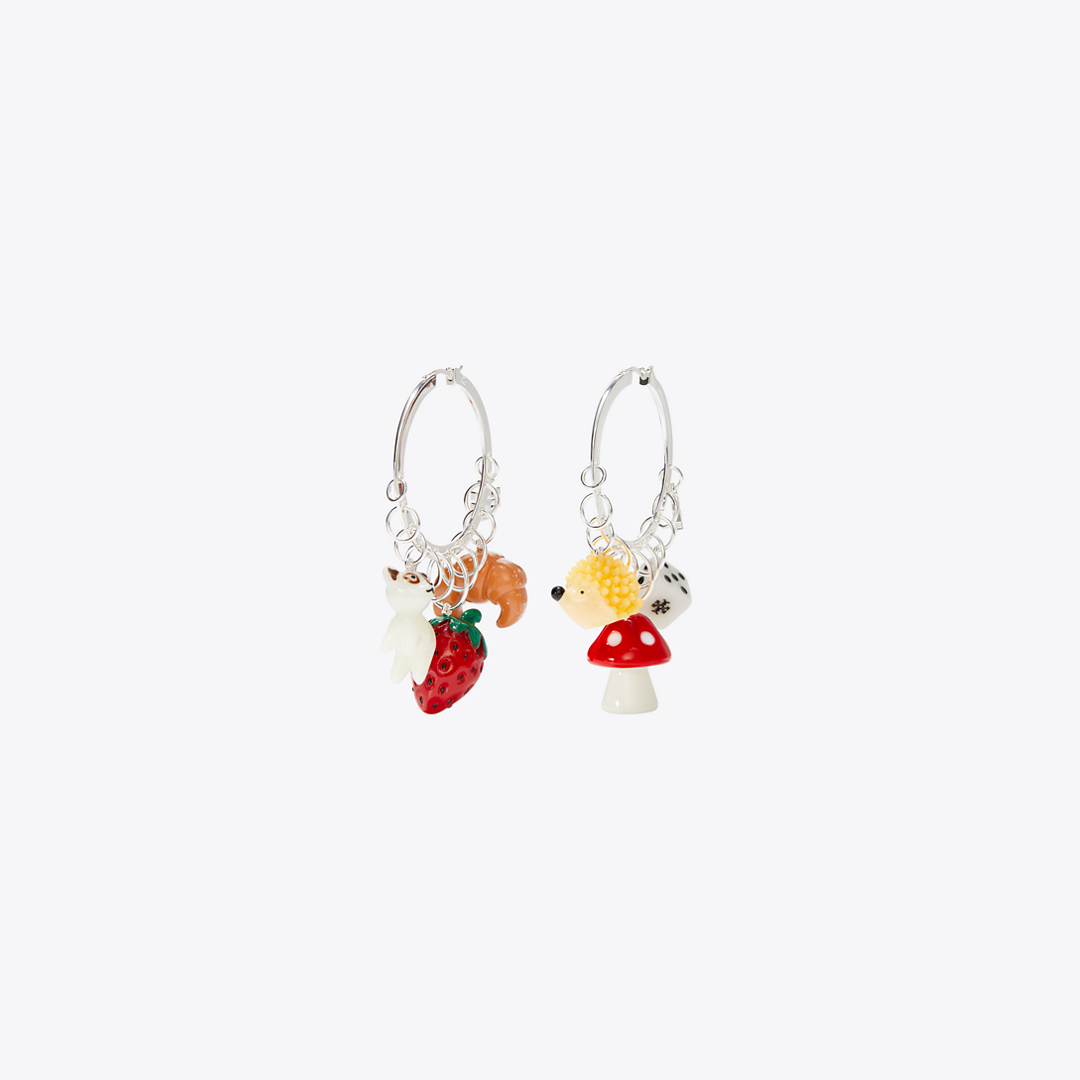 Curiosity Charm Hoop Earrings