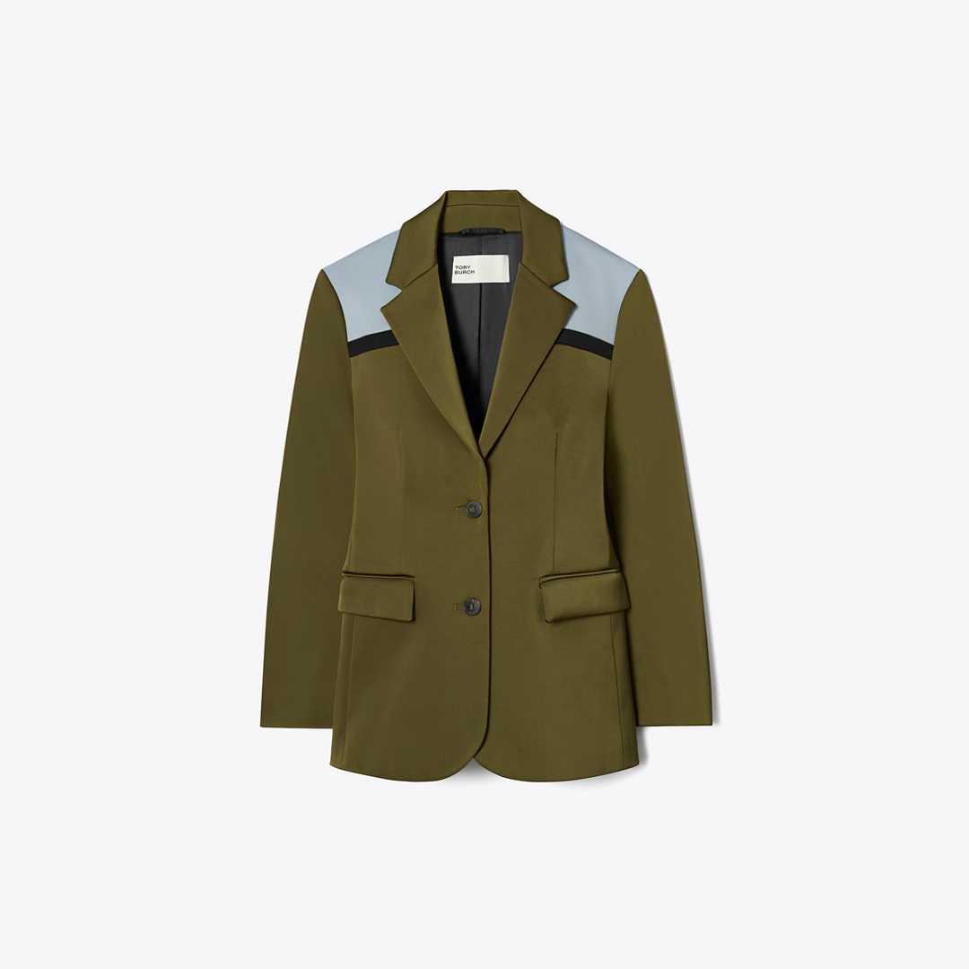 Colorblock Stretch Blazer