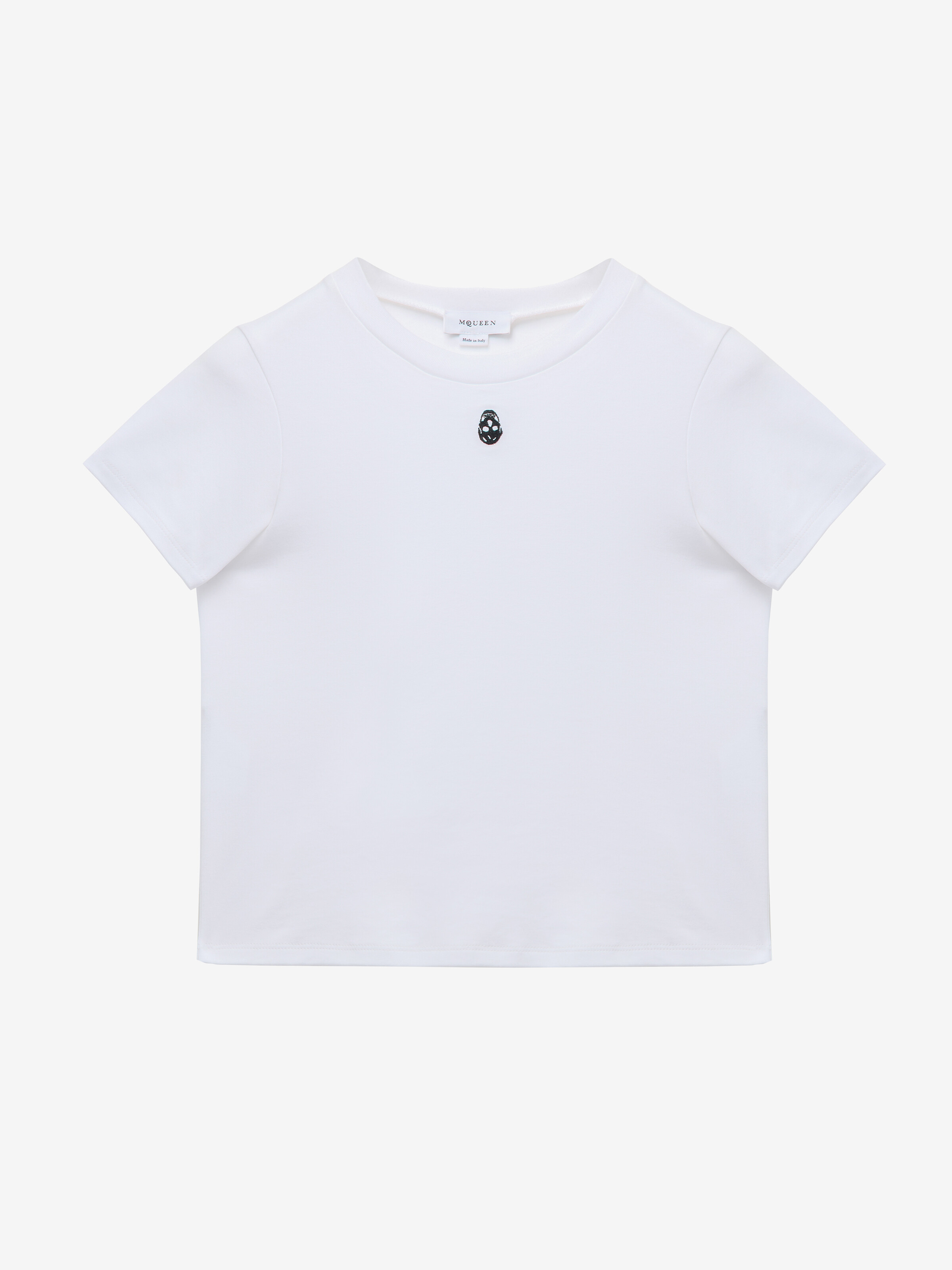 Embroidered Skull T-Shirt - White - Women -