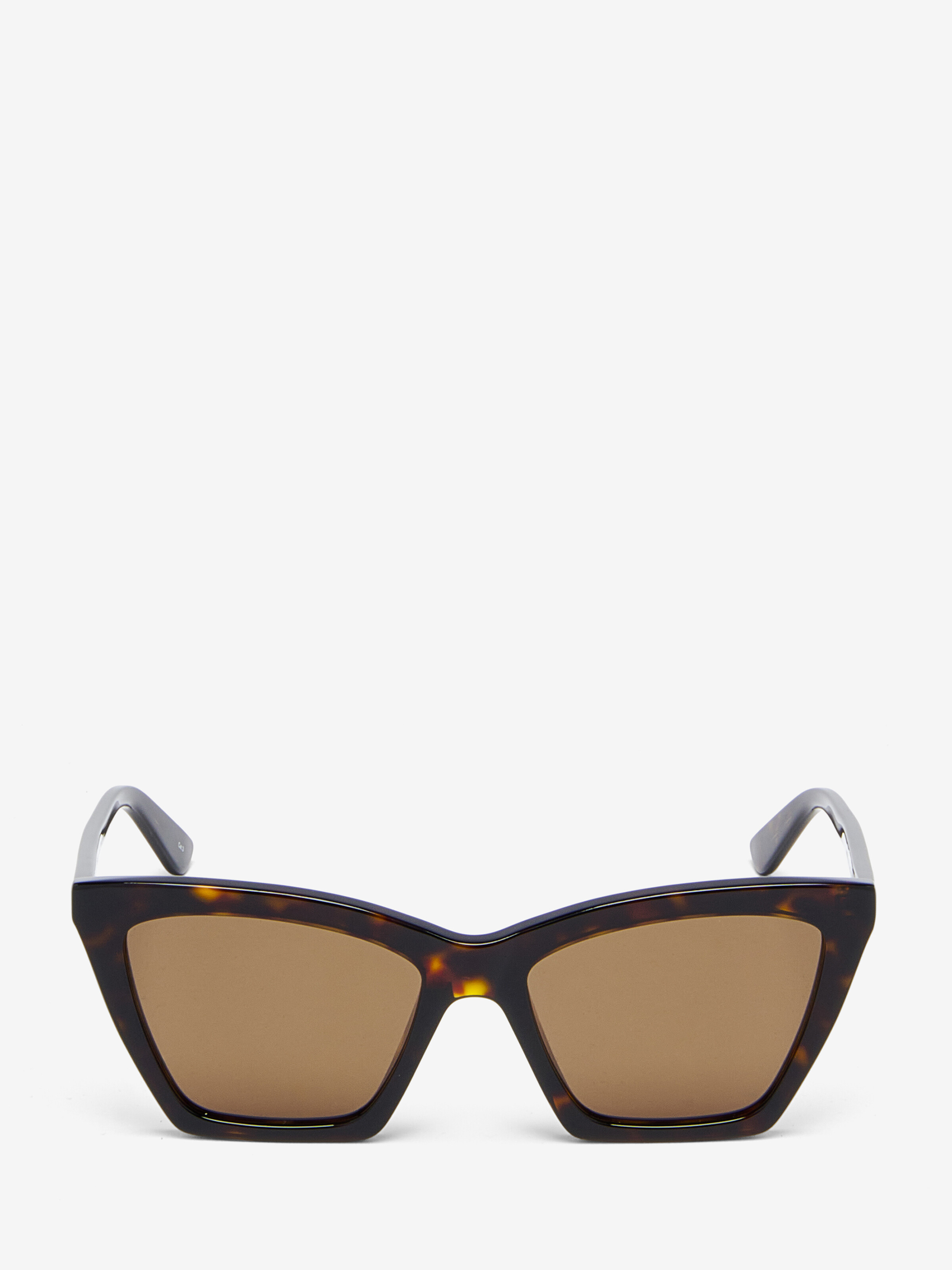 Spike Geometric Cat-eye Sunglasses - Brown - Women