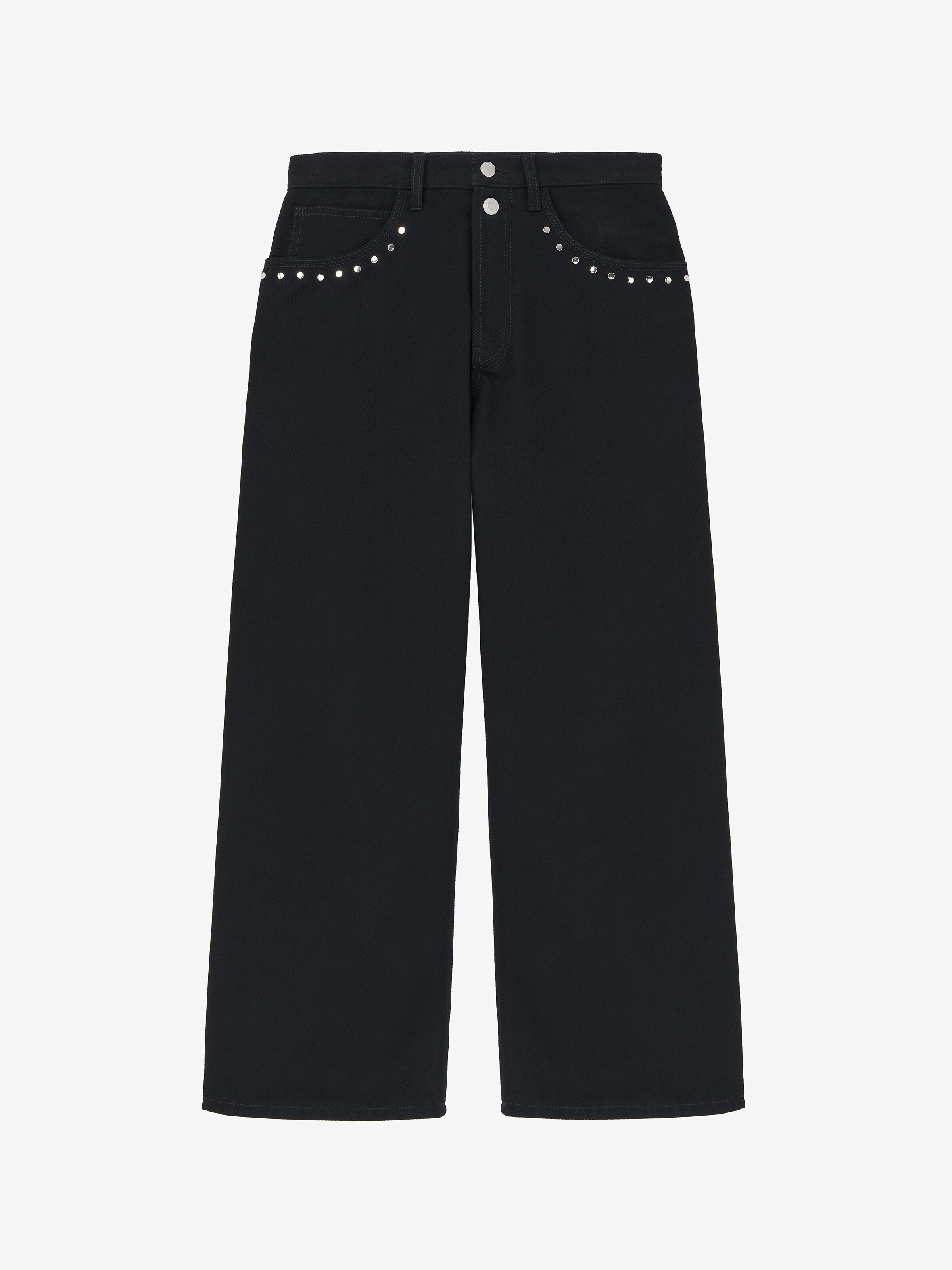 Cropped Denim Jeans - Black - Men -