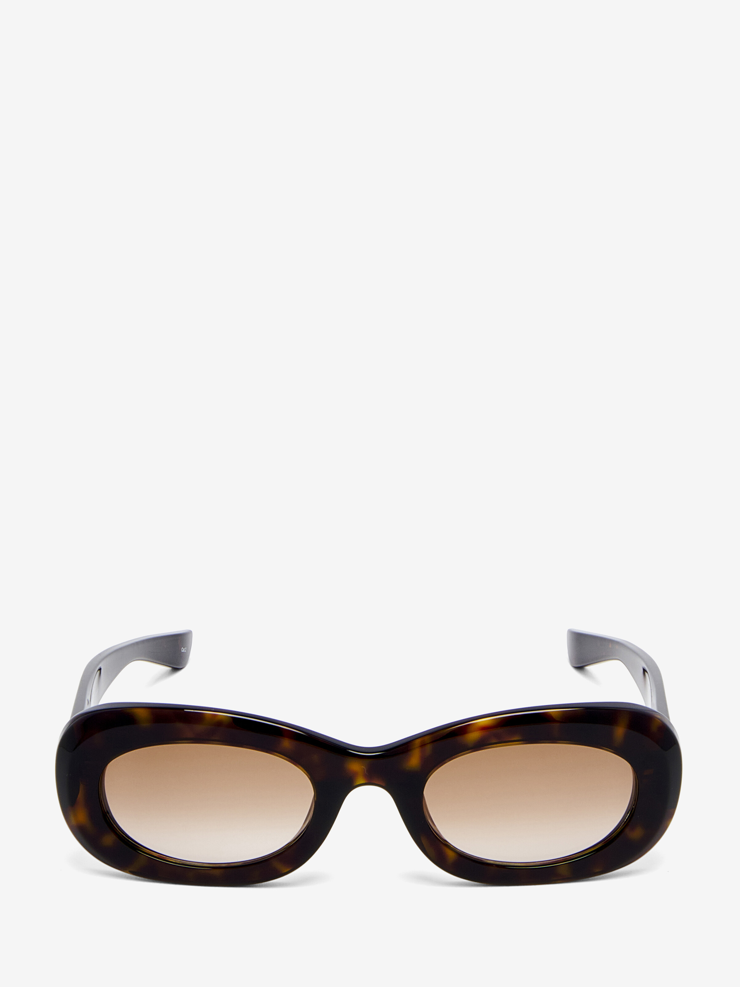 McQueen Logo Oval Sunglasses - Brown - Women