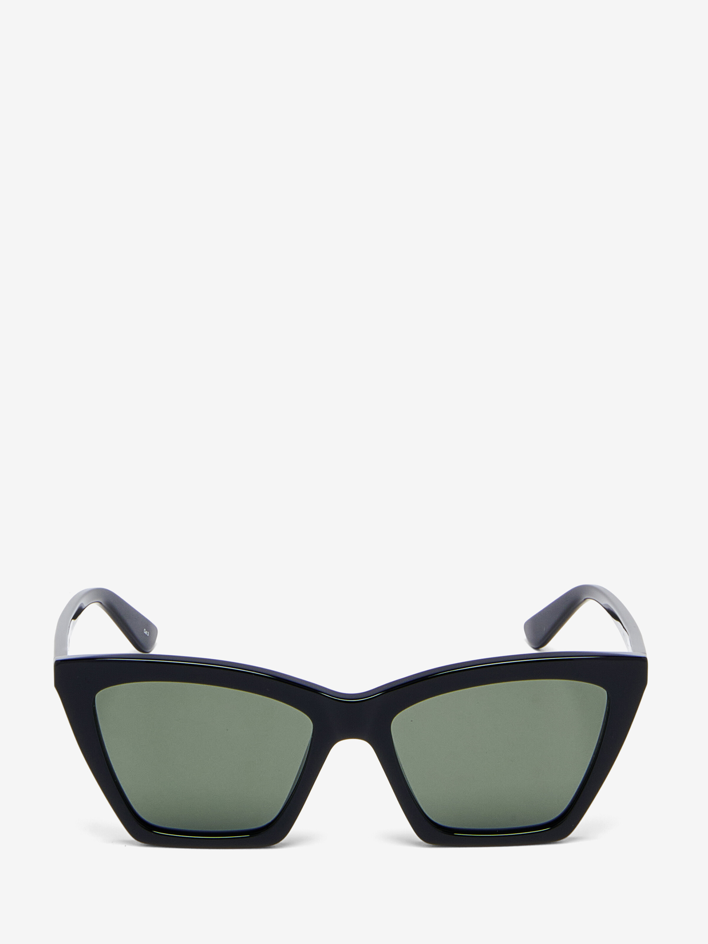 Spike Geometric Cat-eye Sunglasses - Black - Women