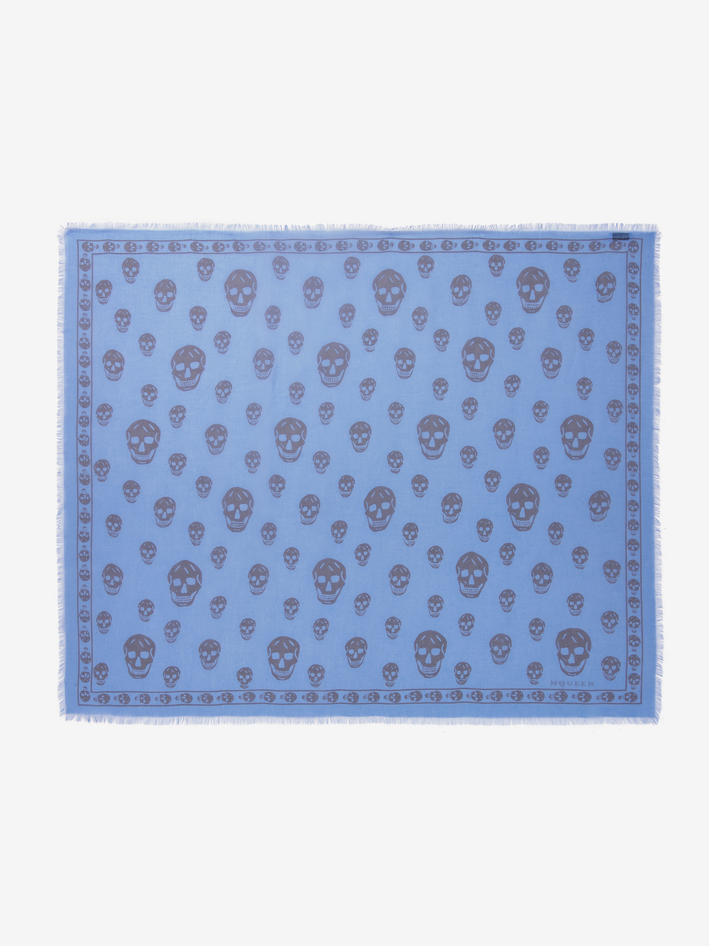 Classic Skull Foulard - Blue - Men by MCQUEEN