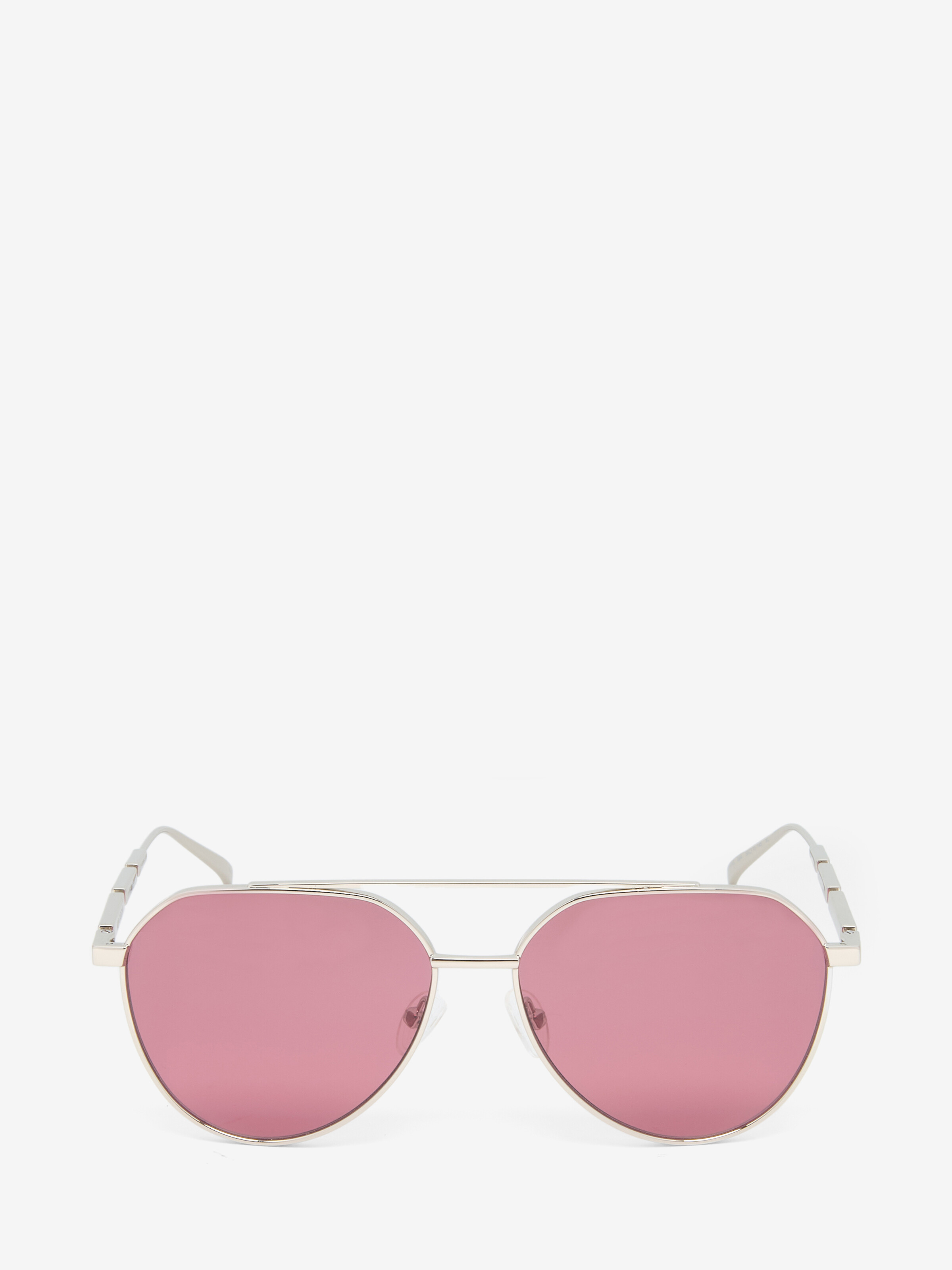 Metal Plaque Pilot Sunglasses - Red - Unisex by MCQUEEN