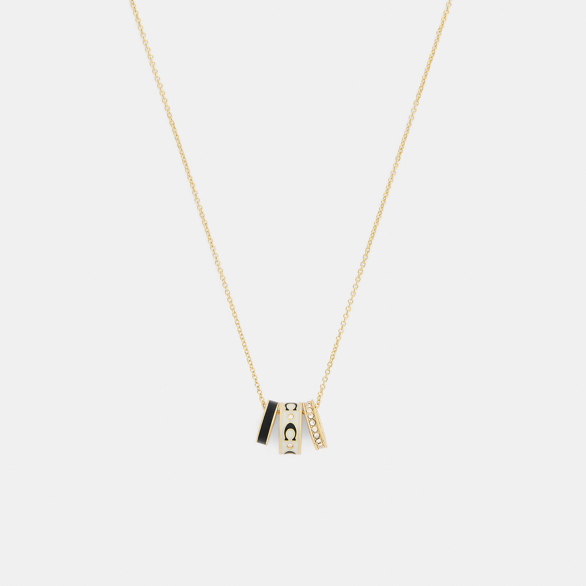 Repeated C Rondelle Necklace