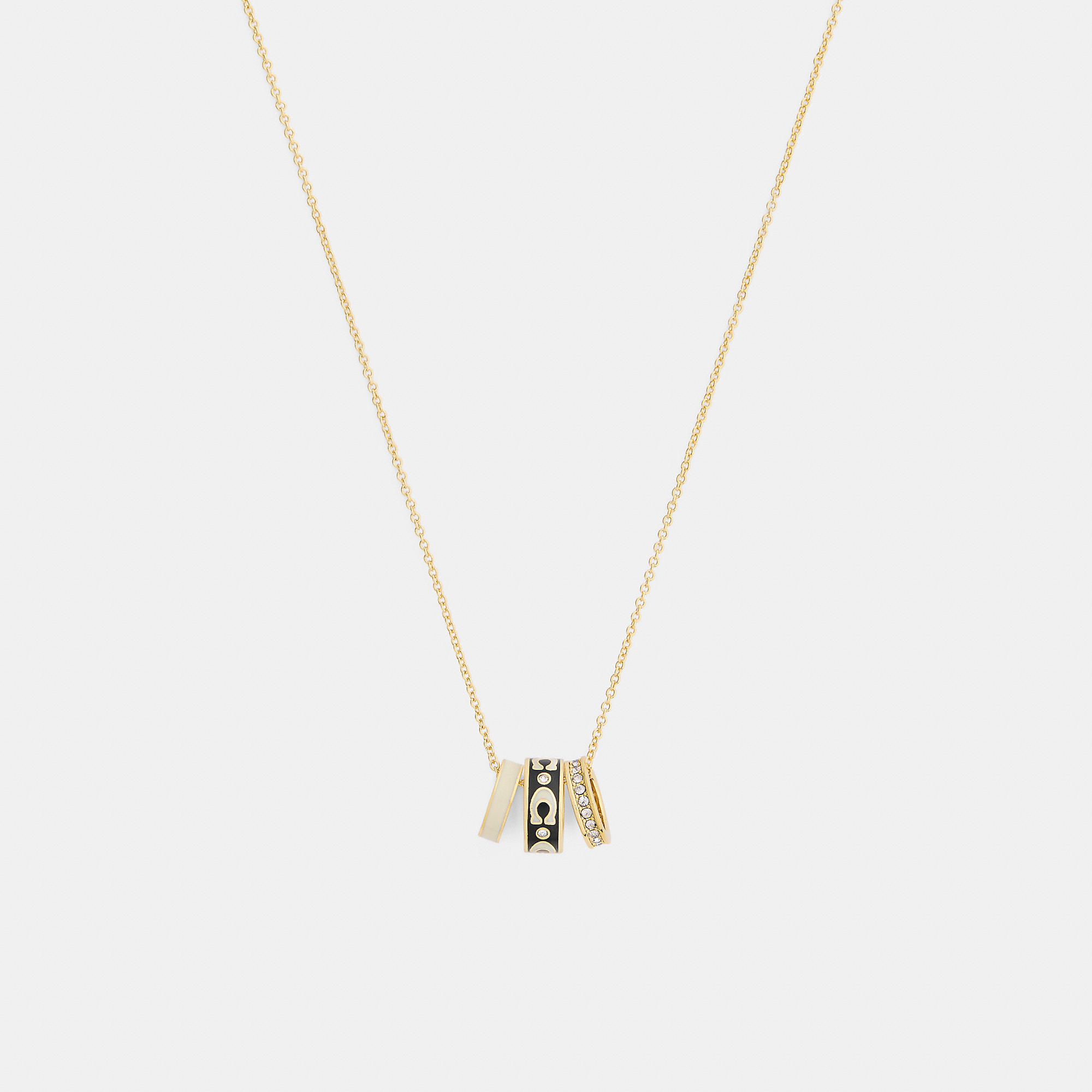 Repeated C Rondelle Necklace