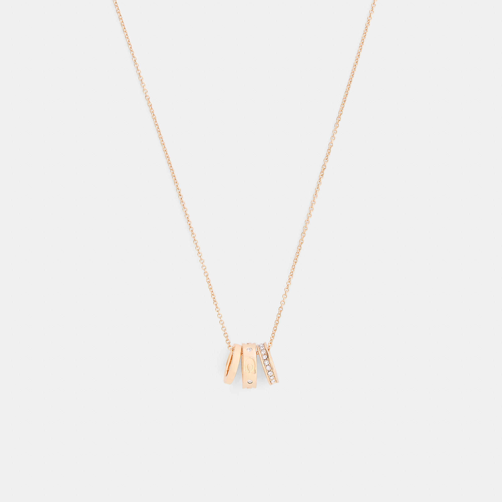 Repeated C Rondelle Necklace