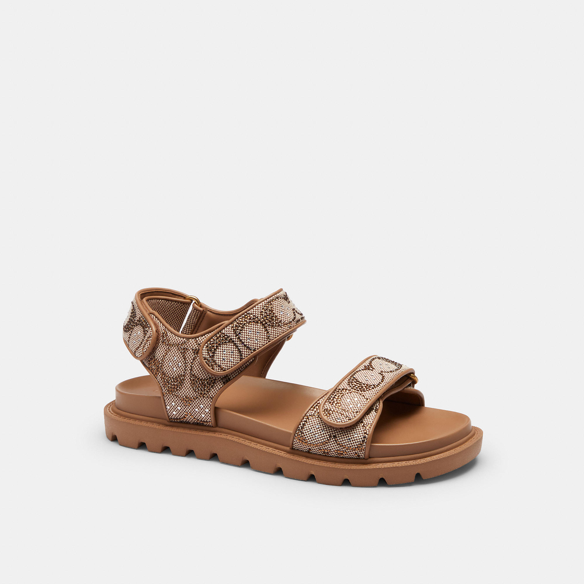 Brynn Sandal In Crystal Signature Jacquard