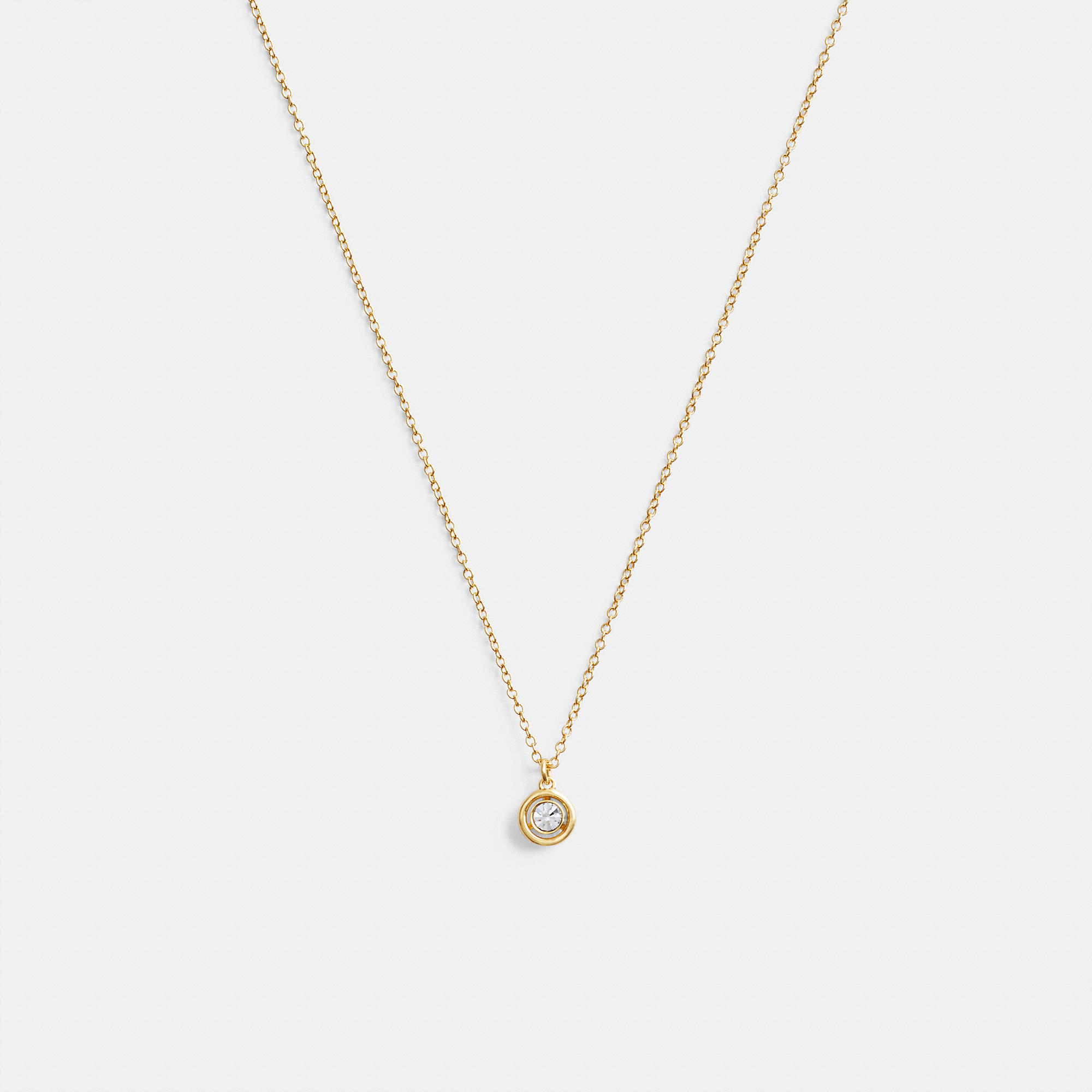 Halo Round Pendant Necklace