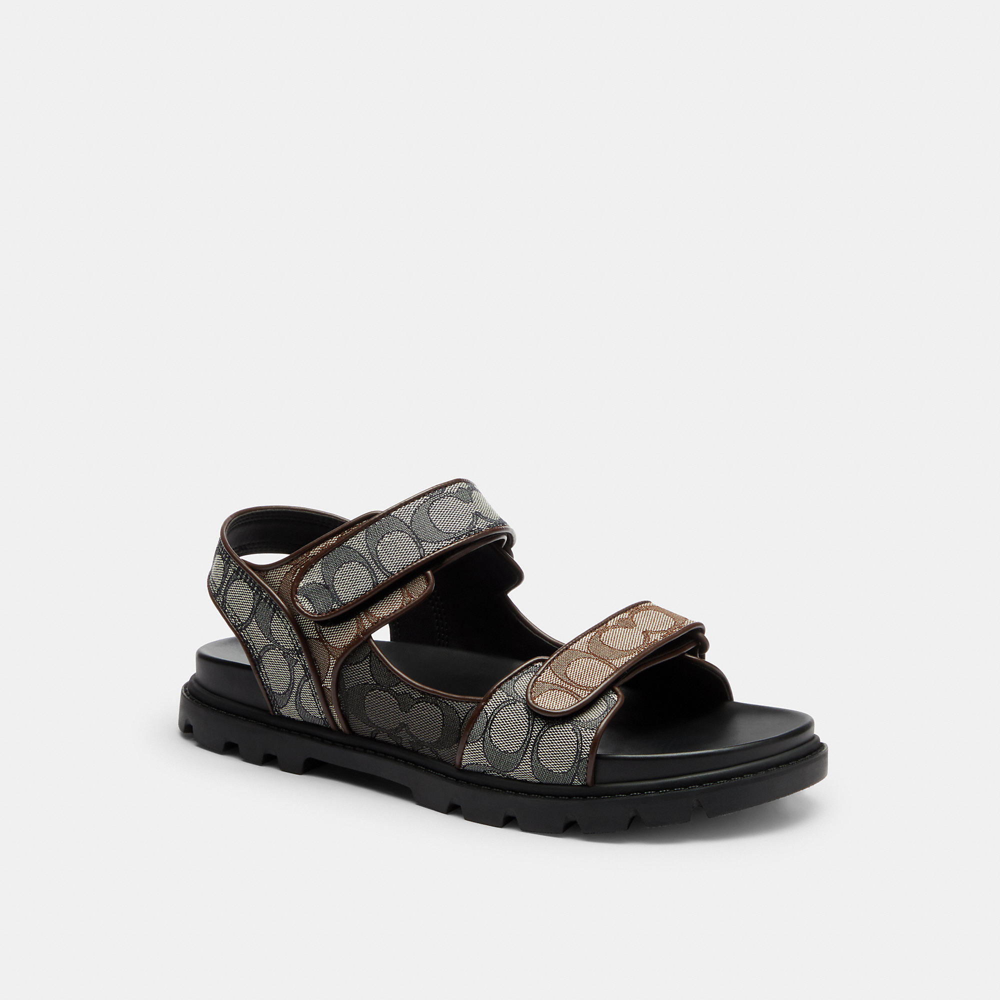 Double Strap Sandal In Signature Jacquard