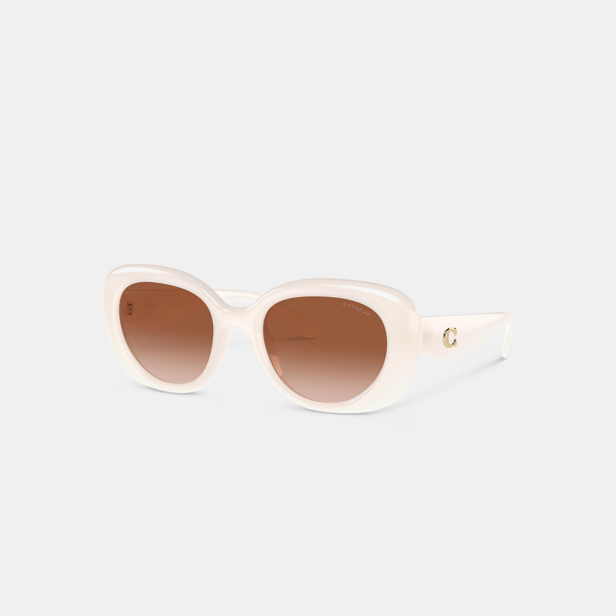 C Hardware Round Sunglasses by COACH