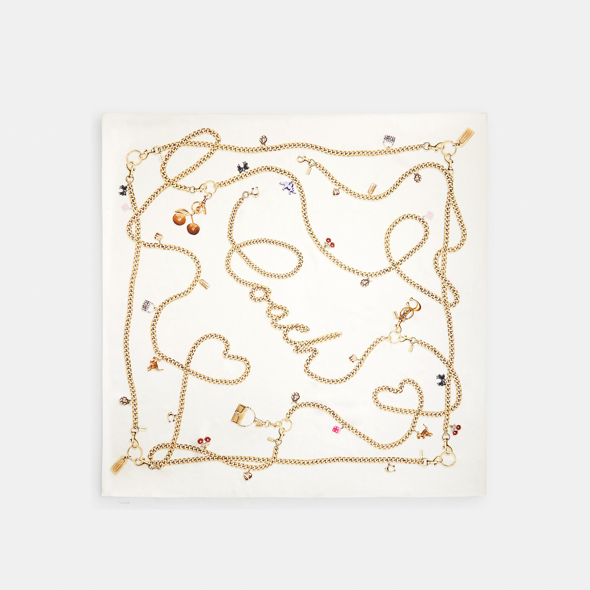 Charms Print Silk Square Scarf by COACH