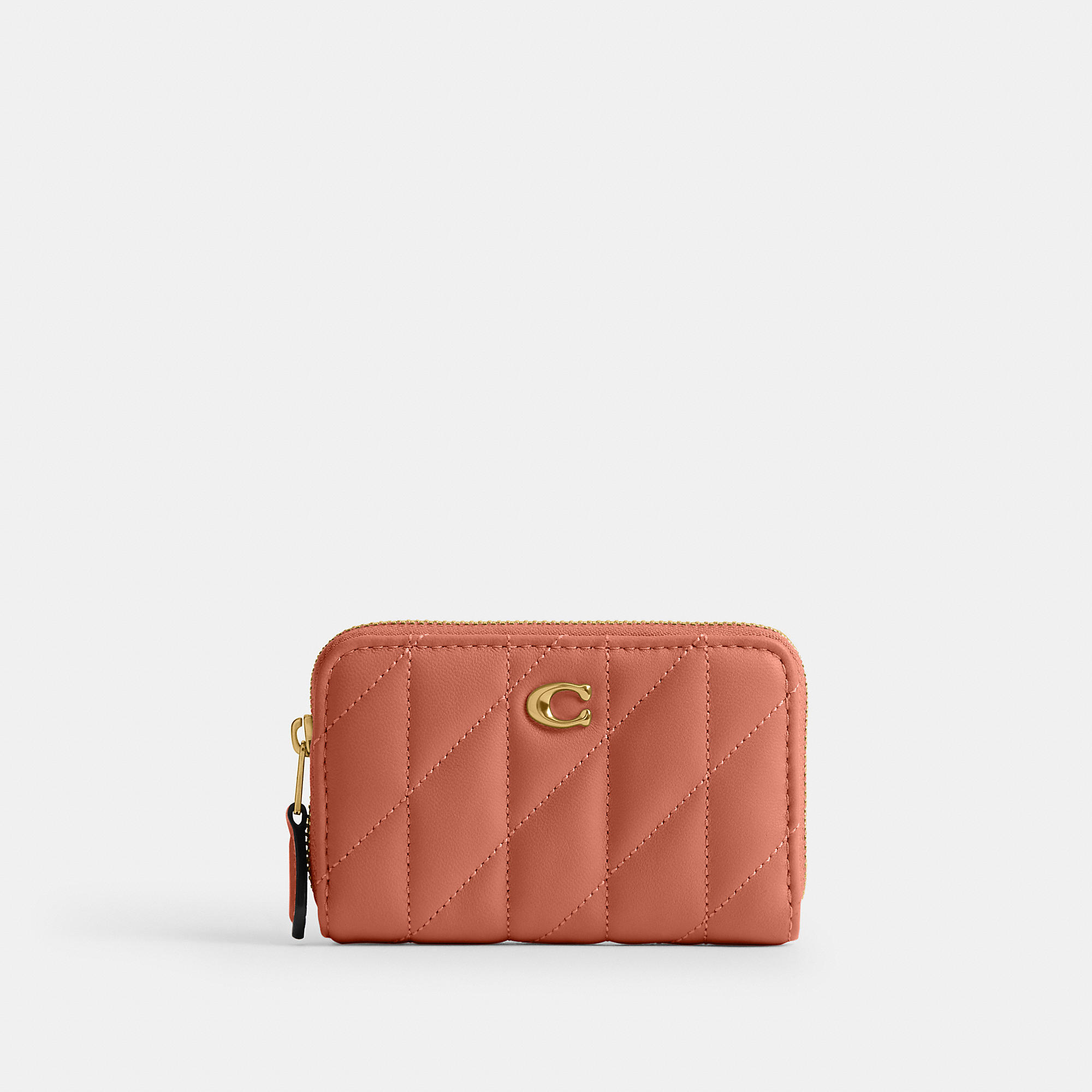 Essential Small Zip Around Card Case With Pillow Quilting