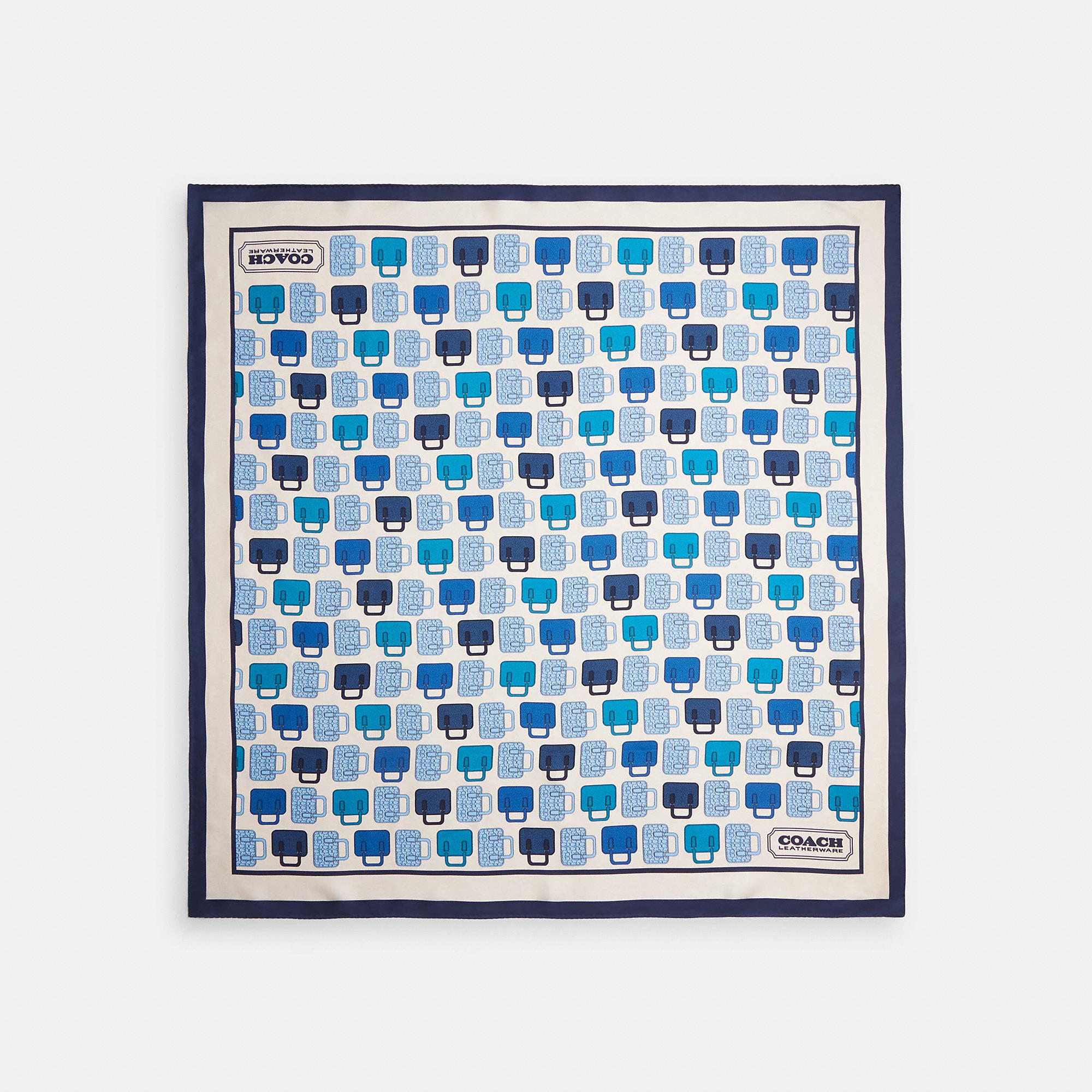 Trompe L'oeil Bag Print Silk Square Scarf
