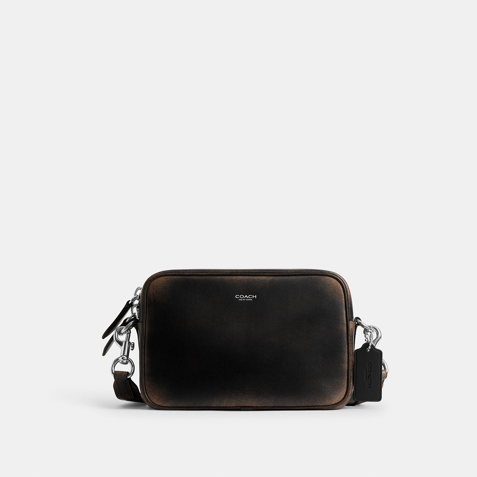Radio Camera Bag In Loved Leather