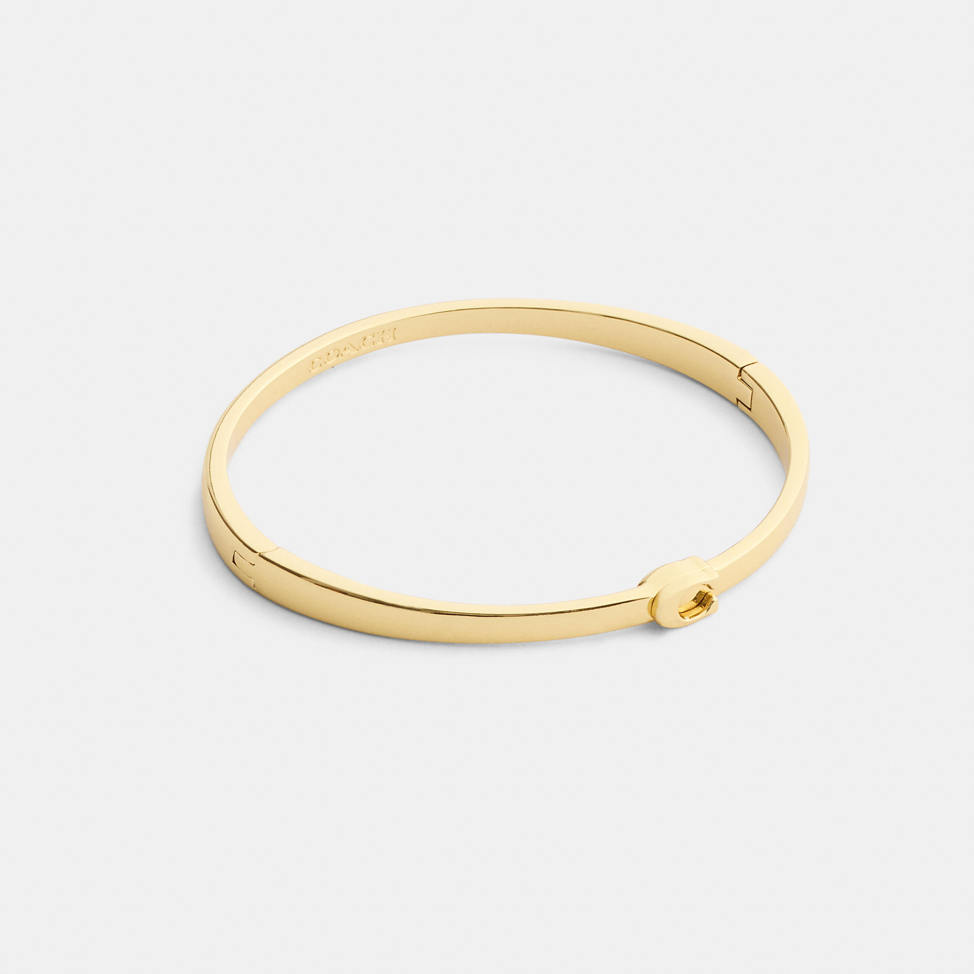 Thin Signature Hinged Bangle