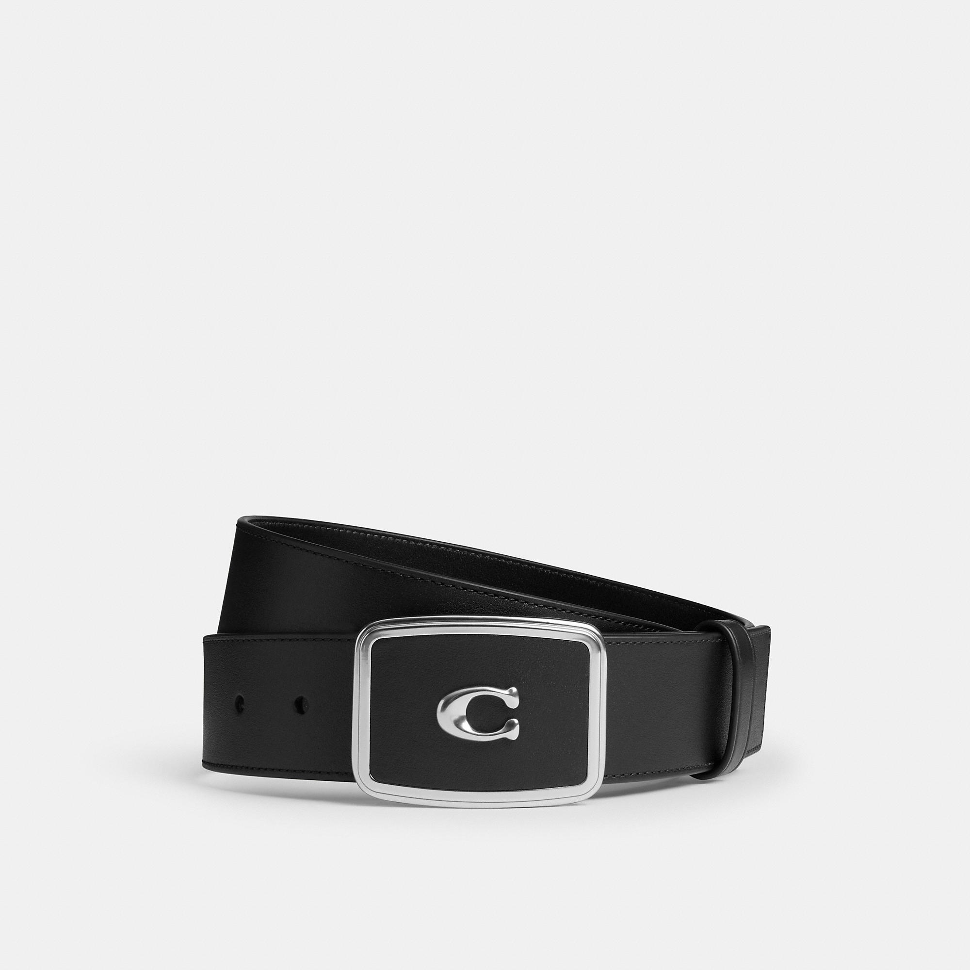 Signature Plaque Buckle Belt, 38mm