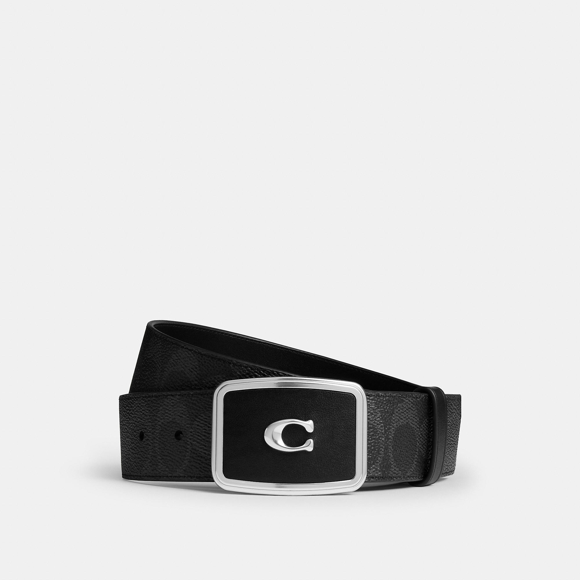 Signature Plaque Buckle Belt, 38mm