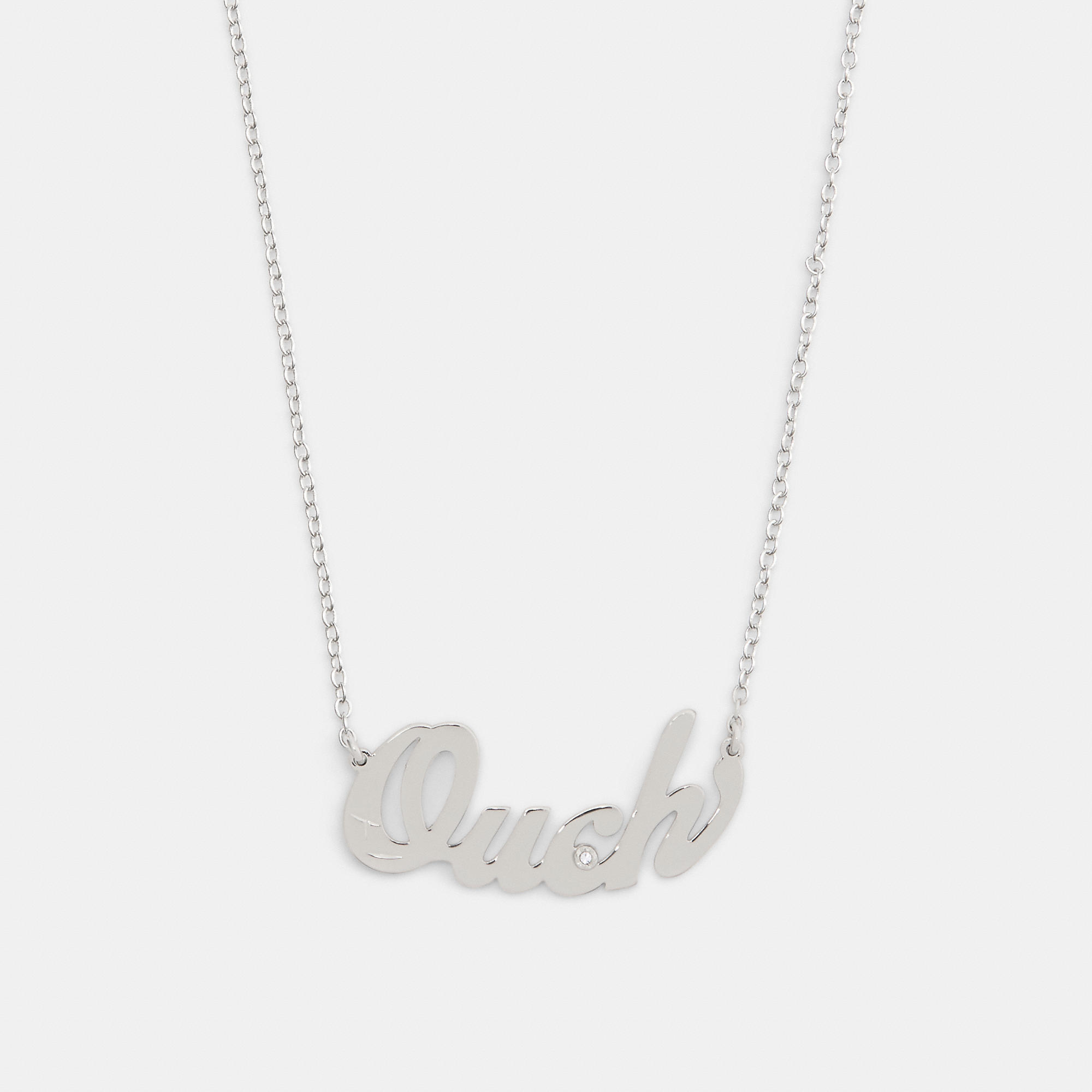 Ouch Nameplate Necklace
