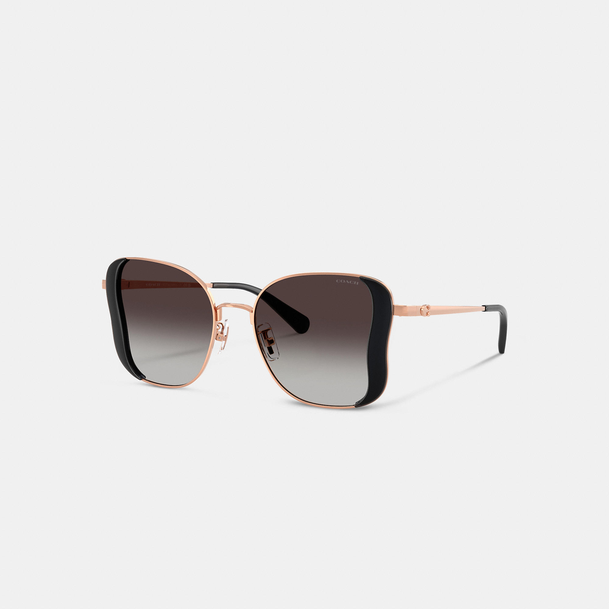 C Hardware Metal Butterfly Square Sunglasses