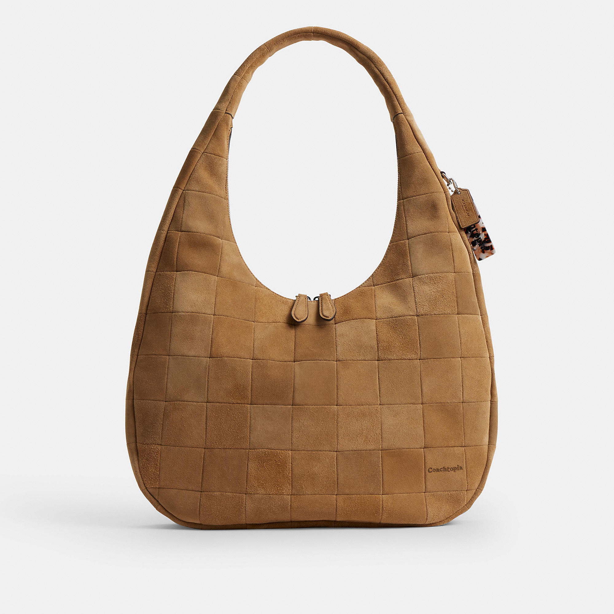 Alter/Ego Large Crescent Shoulder Bag In Upcrafted Suede