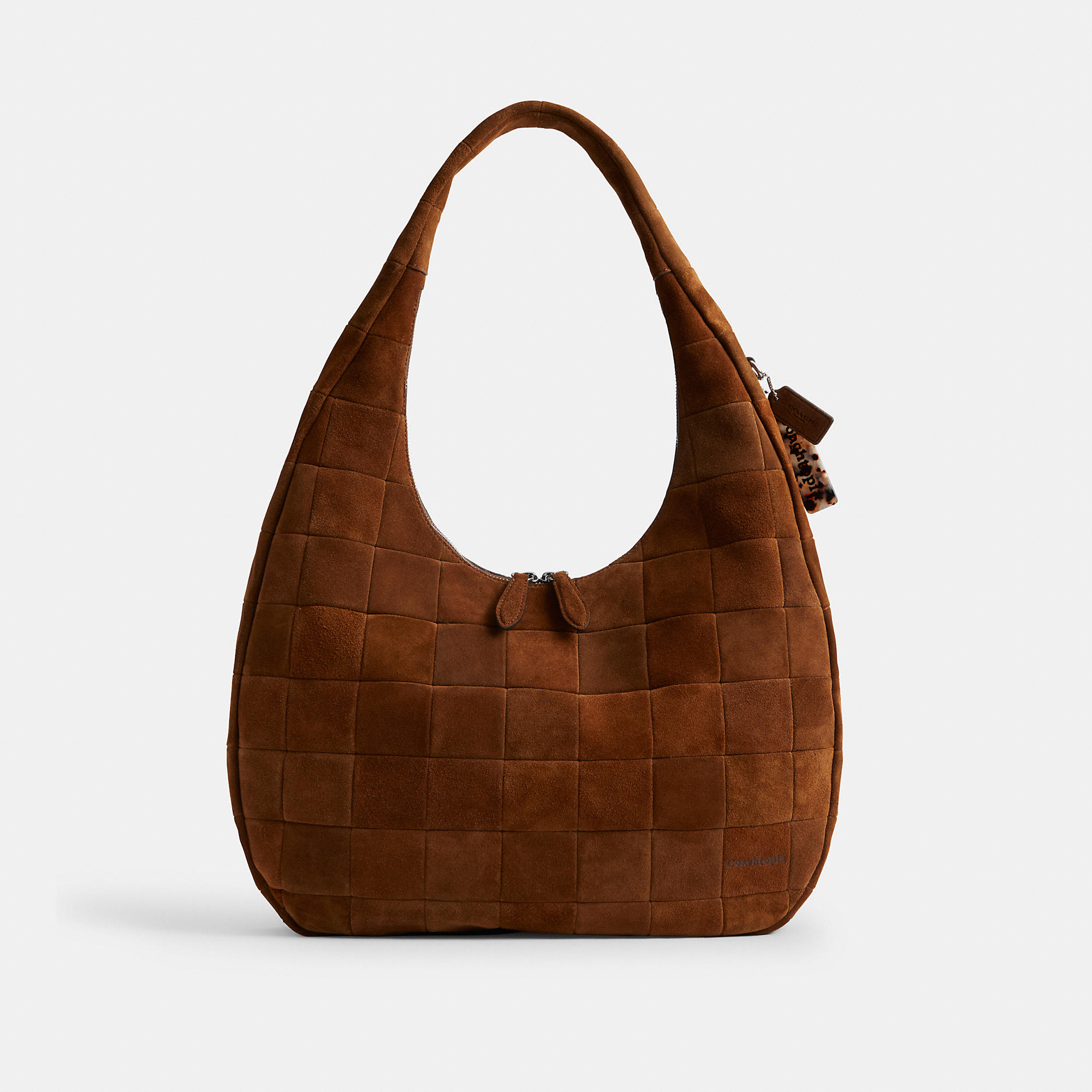 Alter/Ego Large Crescent Shoulder Bag In Upcrafted Suede