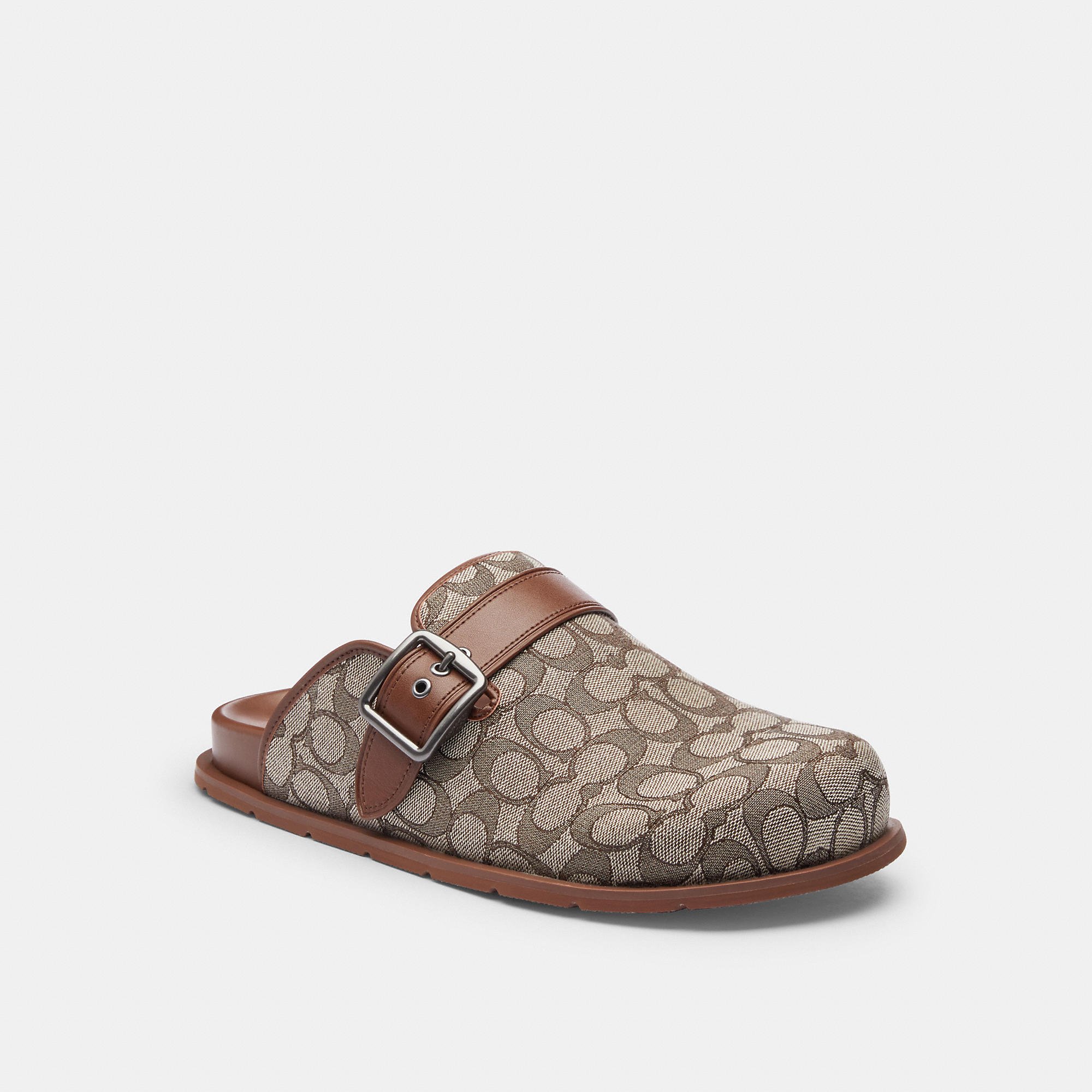 Buckle Clog In Signature Jacquard