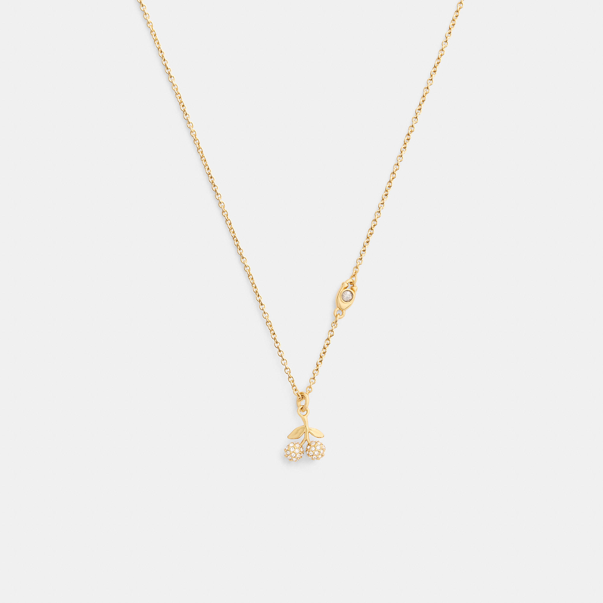 Pavé Cherry Pendant Necklace