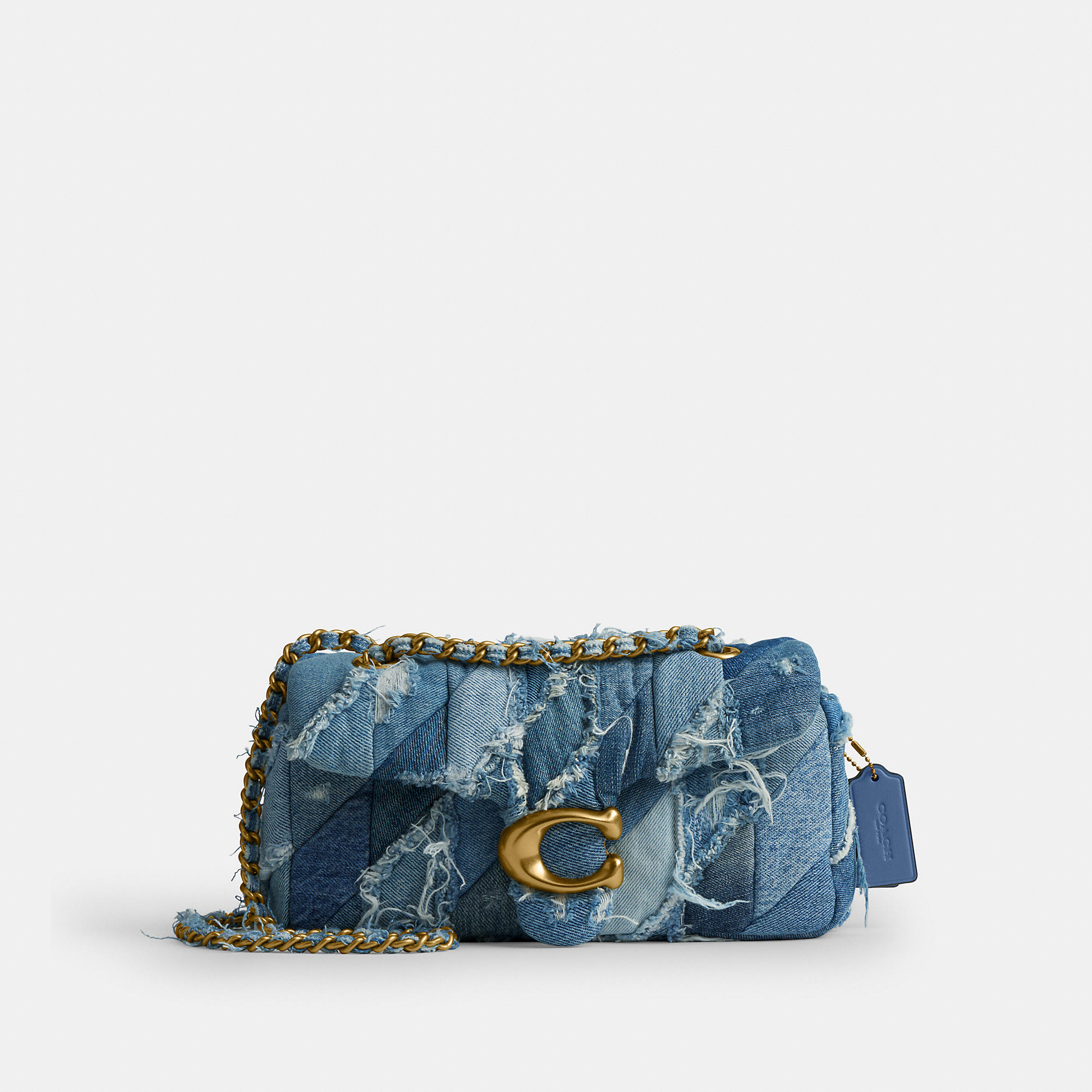 Tabby Shoulder Bag 26 With Repurposed Denim Patchwork Quilting