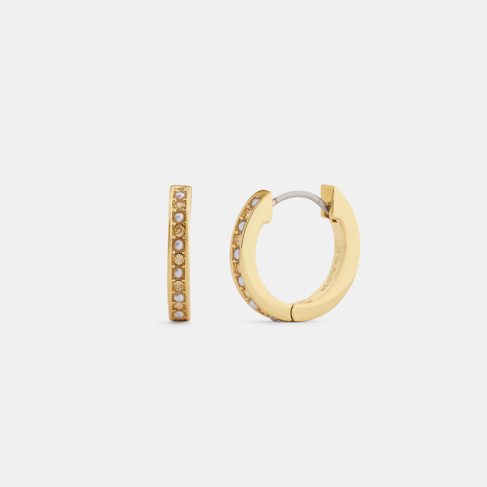 Pearl Huggie Earrings