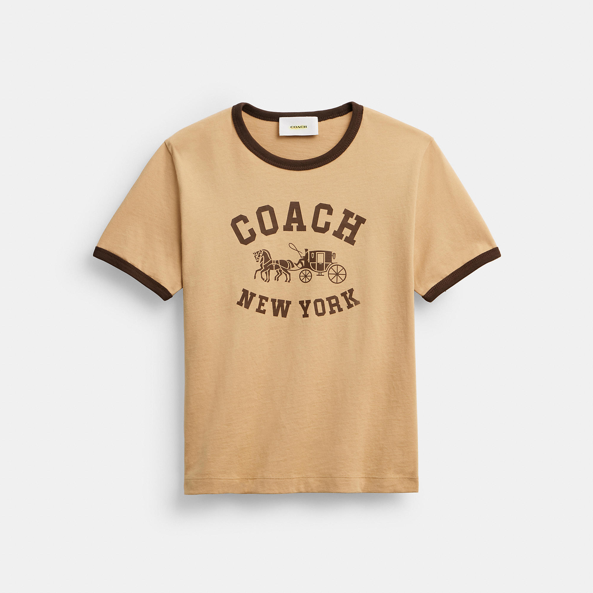 Horse And Carriage Ringer T-Shirt In Organic Cotton